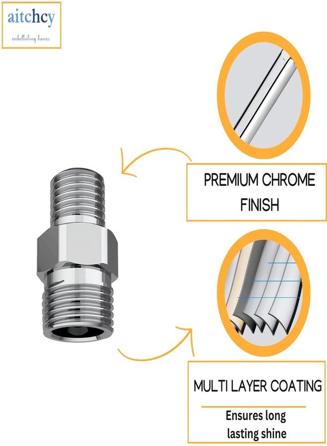 Aitchcy Brass 1/2 x 3/4 Hex Nipple | 3/4 Inch to 1/2 Inch Jointer Adapter Nipples for Connecting | Brass Reducer Nipple |1/2 to 3/4 Converter Adapter for Plumbing Applications (Pack of 1) - Image 5